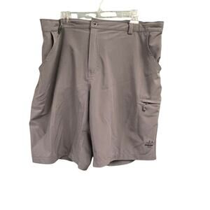 Sportsman Gray Fishing Cargo Shorts 2XL Mens Elastic Waist Lightweight